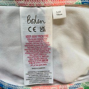 Mini Boden Cross-back Printed Swimsuit